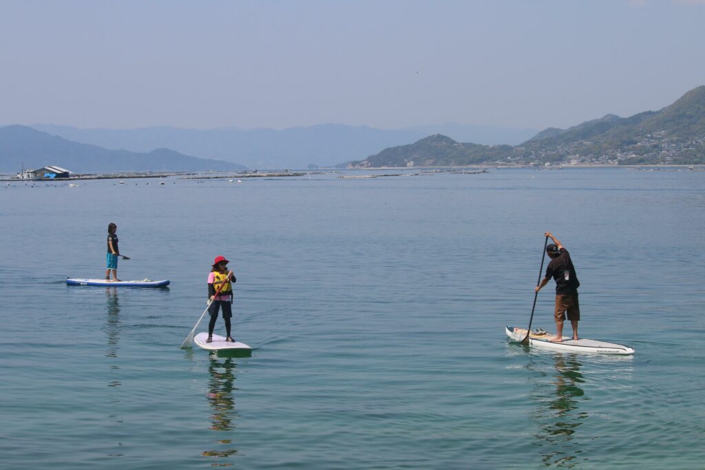 SUP体験（江田島市 BOON江田島店）